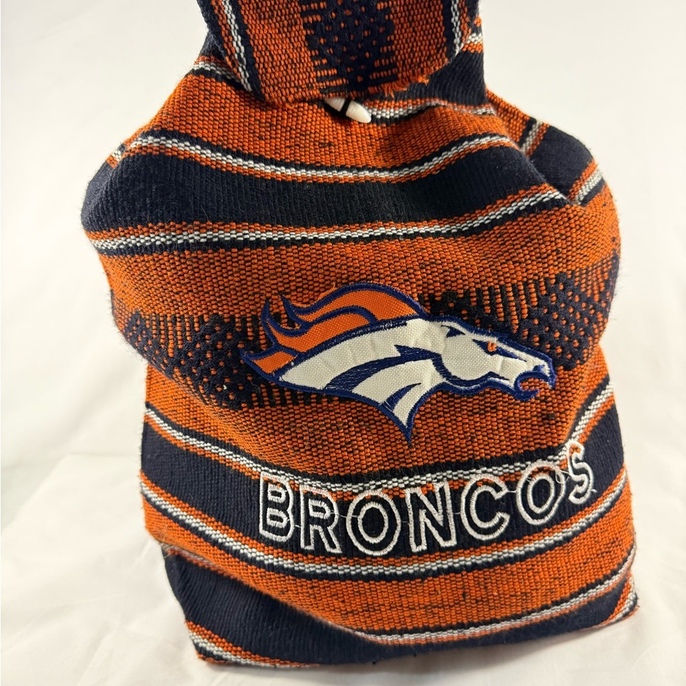 Broncos Striped Knit Bag